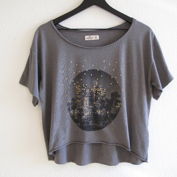 HOLLISTER Grey Los Angeles City Light Tshirt - Picture 2 of 11
